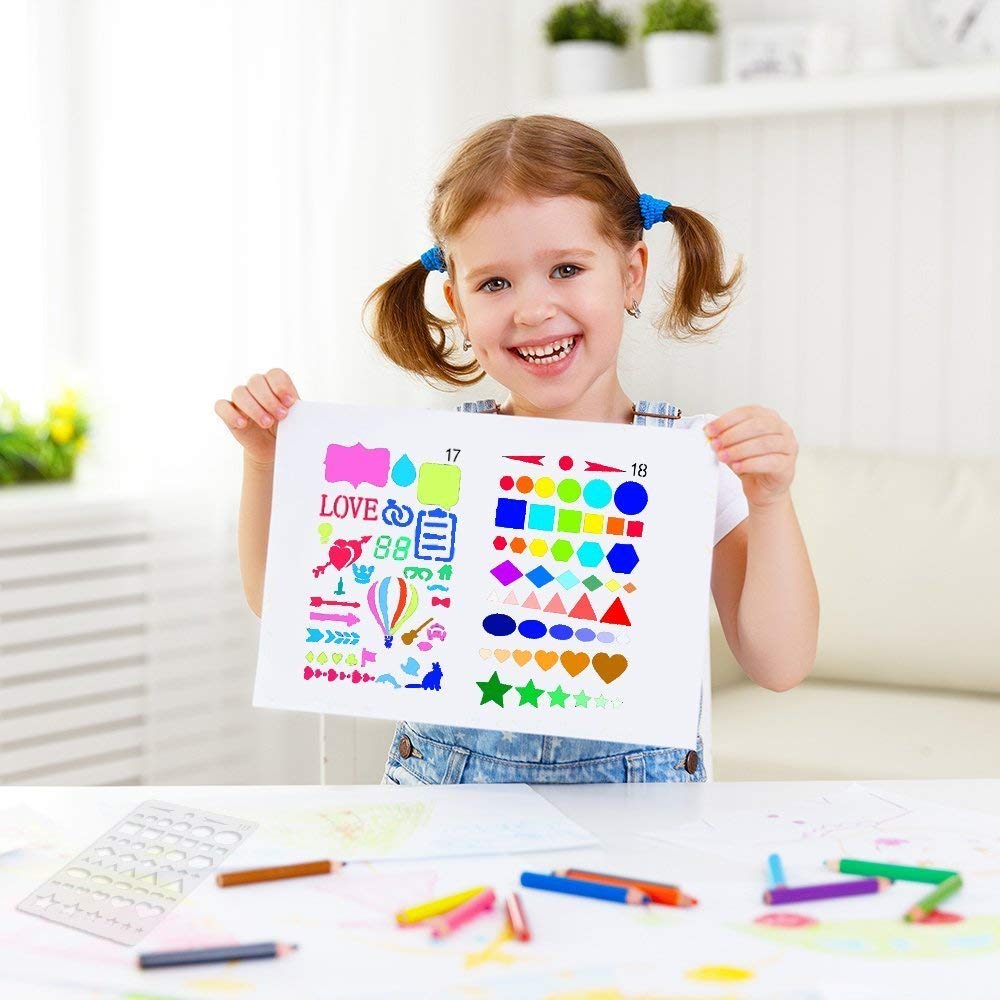 HASTHIP 20 PCS Journal Stencil Plastic Planner Set for Journal, Notebook, Diary, Scrapbook, DIY Drawing Template, Journal Stencils 4x7 Inch HASTHIP 20 PCS Journal Stencil Plastic Planner Set for Journal, Notebook, Diary, Scrapbook, DIY Drawing Template, Journal Stencils 4x7 Inch